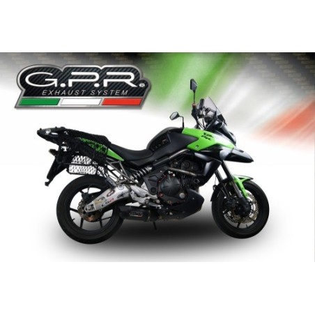 Scarico GPR Furore Nero per Kawasaki Versys 650 dal 2006 al 2014 omologato