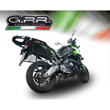 Scarico GPR Furore Nero per Kawasaki Versys 650 dal 2006 al 2014 omologato