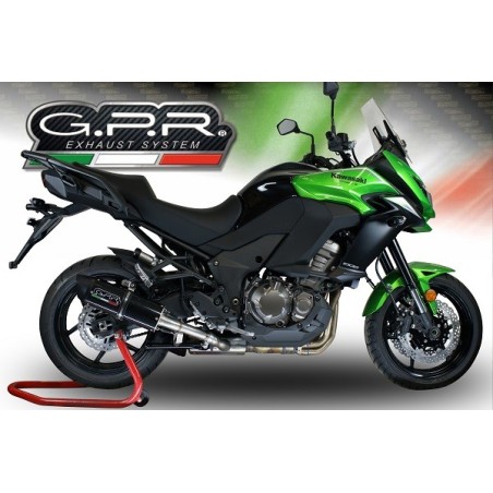 Scarico GPR Furore Nero per Kawasaki Versys 1000 I.E. dal 2011 al 2013 omologato