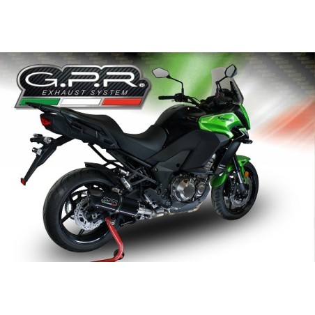 Scarico GPR Furore Nero per Kawasaki Versys 1000 I.E. dal 2011 al 2013 omologato