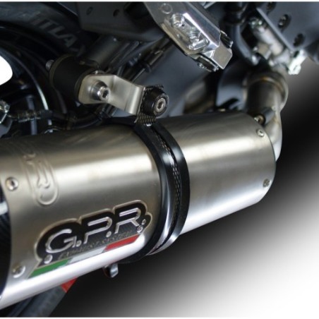 Scarico GPR Furore Nero per Kawasaki Versys 1000 I.E. dal 2011 al 2013 omologato