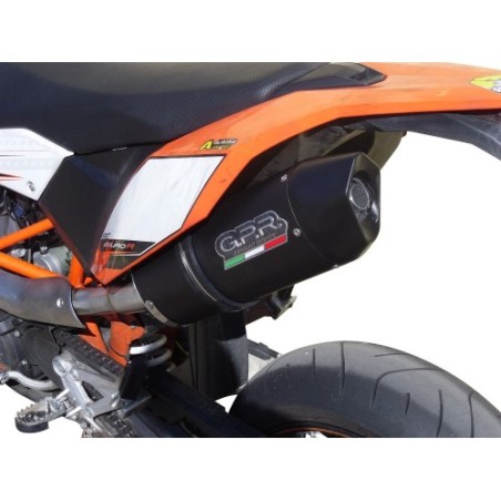 Scarico GPR Furore Nero per KTM Enduro 690 R dal 2007 al 2016 omologato
