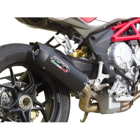 Scarico GPR Furore Nero per Mv Agusta Brutale 800 Dragster dal 2013 al 2016 omologato