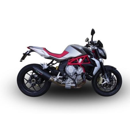 Scarico GPR Furore Nero per Mv Agusta Brutale 800 Dragster dal 2013 al 2016 omologato