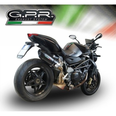 Scarico GPR Furore Nero per Mv Agusta Brutale 1090 R-RR dal 2010 al 2016 omologato