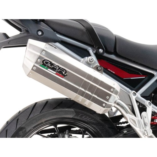 Scarico GPR Hyper Sonic Inox per Aprilia Caponord 1200 dal 2013 al 2016 omologato
