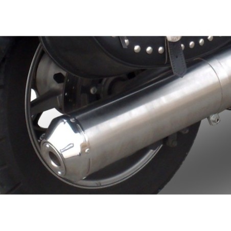 Scarico GPR Inox Oval Bomb per YAMAHA Xvs 1300 Midnight Star dal 2006 al 2014 omologato