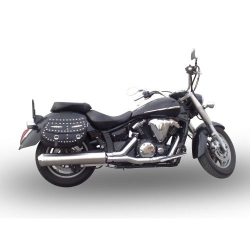 Scarico GPR Inox Oval Bomb per YAMAHA Xvs 1300 Midnight Star dal 2006 al 2014 omologato