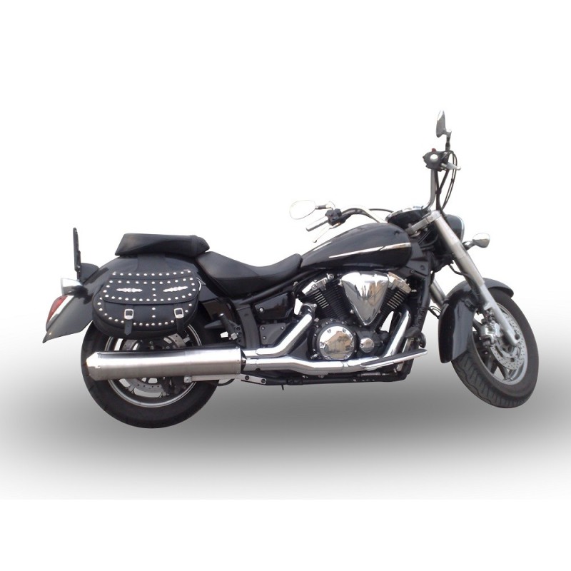 Scarico GPR Inox Oval Bomb per YAMAHA Xvs 1300 Midnight Star dal 2006 al 2014 omologato
