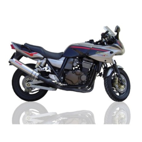 Scarico GPR Inox Tondo per Kawasaki Zrx-1200 dal 2002 al 2008 omologato