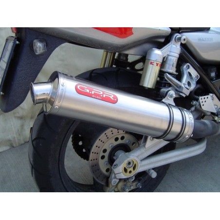 Scarico GPR Inox Tondo per Kawasaki Zrx-1200 dal 2002 al 2008 omologato