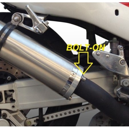 Scarico GPR Inox Tondo per SUZUKI Gsx-R 1000 dal 2001 al 2002 omologato