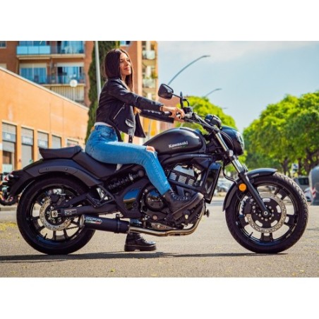 Scarico GPR M3 Black Titanium per Kawasaki Vulcan 650 S dal 2021 al 2023 omologato