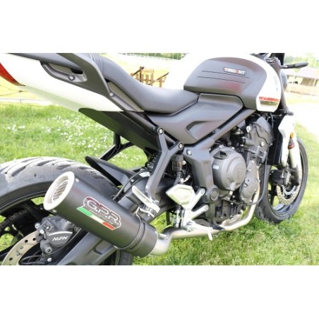 Scarico GPR M3 Black Titanium per Triumph Trident 660 dal 2021 al 2024 racing