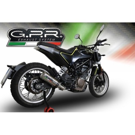 Scarico GPR M3 Inox per Husqvarna Svartpilen 401 dal 2018 al 2019 omologato