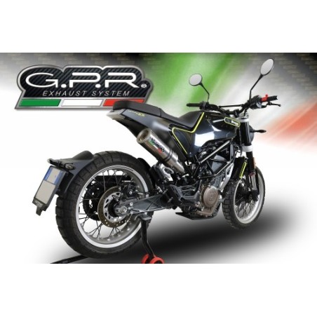 Scarico GPR M3 Inox per Husqvarna Svartpilen 401 dal 2018 al 2019 omologato