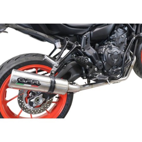 Scarico GPR M3 Inox per YAMAHA Mt-07 dal 2021 al 2024 omologato