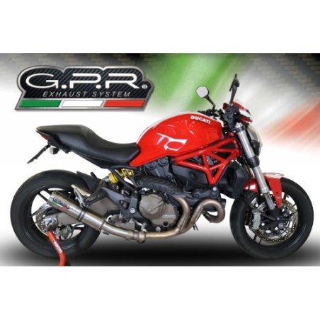 Scarico GPR M3 Titanium Natural per Ducati Monster 1200 S -R dal 2017 al 2021 omologato