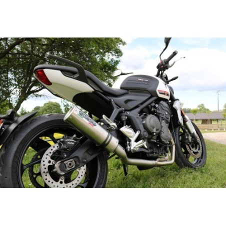 Scarico GPR M3 Titanium Natural per Triumph Trident 660 dal 2021 al 2024 omologato