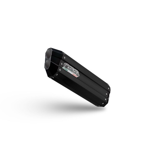 Scarico GPR Hyper Sonic Black Titanium per Benelli Trk 702 dal 2023 al 2024 omologato