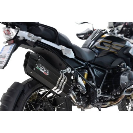 Scarico GPR Hyper Sonic Black Titanium per BMW R 1250 Gs Adventure dal 2019 al 2020 omologato