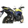 Scarico GPR Hyper Sonic Black Titanium per SUZUKI V-STROM DL 800 DE - SE dal 2023 al 2025 omologato