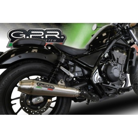 Scarico GPR Ultracone per Honda Cmx 300 Rebel dal 2017 al 2020 omologato