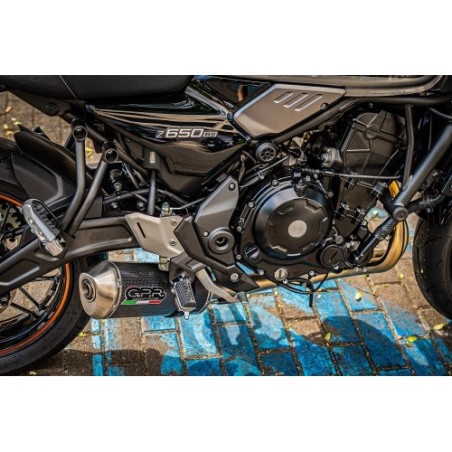 Scarico GPR Satinox Poppy per Kawasaki Z 650 RS dal 2021 al 2023 omologato