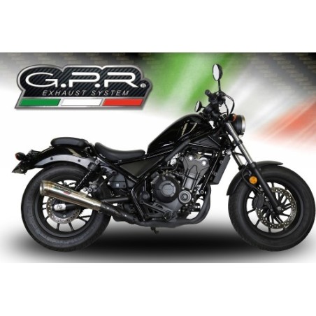 Scarico GPR Powercone Evo per Honda Cmx 500 Rebel dal 2017 al 2020 omologato