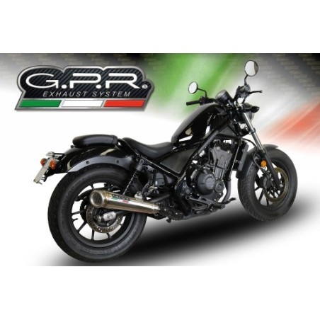 Scarico GPR Powercone Evo per Honda Cmx 500 Rebel dal 2017 al 2020 omologato