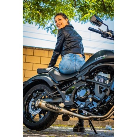Scarico GPR Powercone Evo per Kawasaki Vulcan 650 S dal 2021 al 2023 omologato
