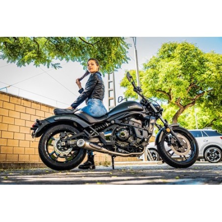 Scarico GPR Powercone Evo per Kawasaki Vulcan 650 S dal 2021 al 2023 omologato