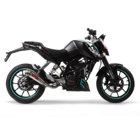 Scarico GPR Powercone Evo per KTM Duke 200 dal 2012 al 2020 omologato