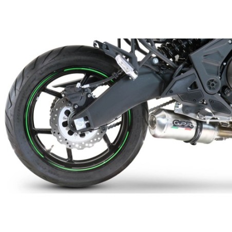 Scarico GPR Satinox per Kawasaki Versys 650 dal 2015 al 2016 omologato
