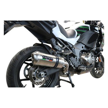 Scarico GPR Satinox per Kawasaki Versys 1000 I.E. dal 2021 al 2024 omologato