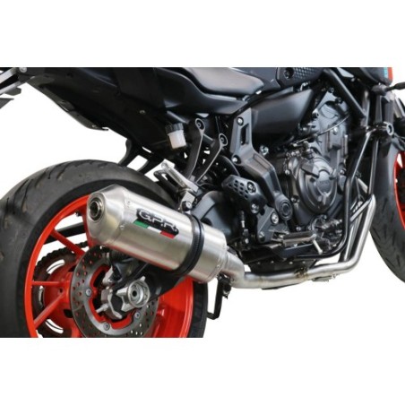 Scarico GPR Satinox per YAMAHA Mt-07 dal 2017 al 2020 omologato