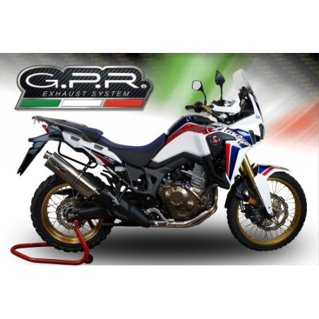 Scarico GPR Trioval per Honda Crf 1000 L Africa Twin dal 2015 al 2017 omologato