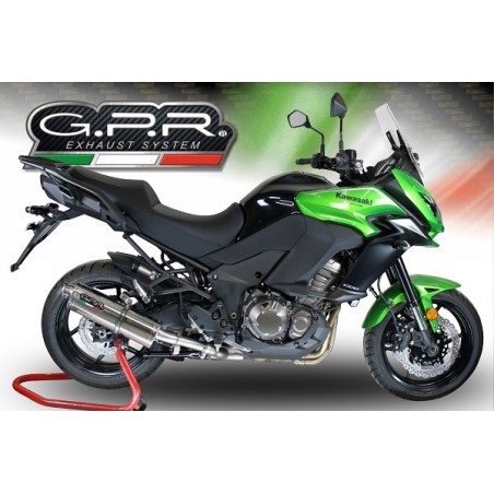 Scarico GPR Trioval per Kawasaki Versys 1000 I.E. dal 2015 al 2016 omologato