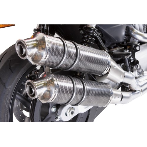 Scarico GPR Poppy Tondo per Harley Davidson Xr 1200 dal 2008 al 2012 omologato