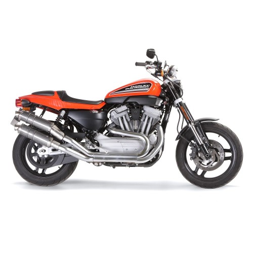 Scarico GPR Poppy Tondo per Harley Davidson Xr 1200 dal 2008 al 2012 omologato