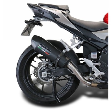 Scarico GPR New Grand Prix Evo Black Titanium per Honda Cb 500 X dal 2019 al 2025 omologato