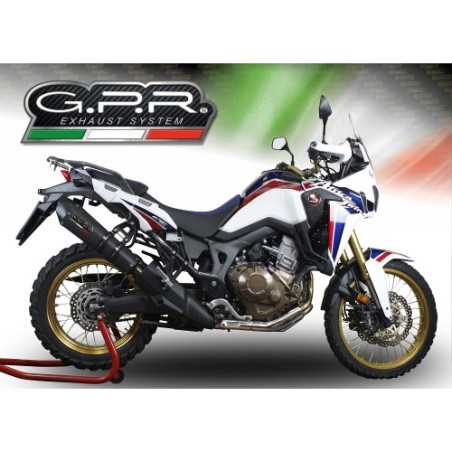 Scarico GPR New Grand Prix Evo Black Titanium per Honda Crf 1000 L Africa Twin dal 2015 al 2017 omologato