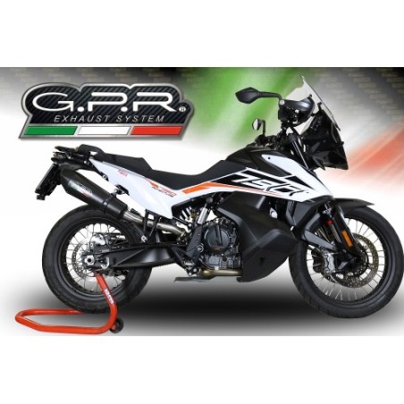Scarico GPR New Grand Prix Evo Black Titanium per KTM Adventure 790 dal 2018 al 2020 omologato