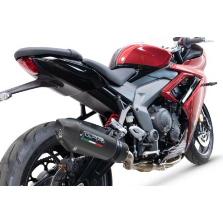 Scarico GPR New Grand Prix Evo Black Titanium per Triumph Daytona 660 dal 2023 al 2025 omologato