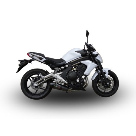 Scarico GPR New Grand Prix Evo Poppy per Kawasaki Er 6 N - F dal 2012 al 2016 omologato