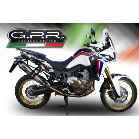 Scarico GPR New Grand Prix Evo Titanium per Honda Crf 1000 L Africa Twin dal 2015 al 2017 omologato
