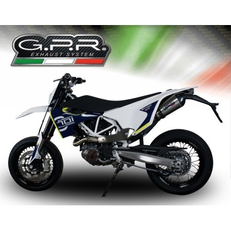Scarico GPR New Grand Prix Evo Titanium per Husqvarna Supermoto 701 dal 2021 al 2024 omologato