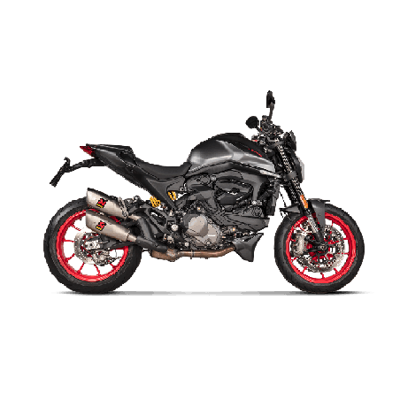 Akrapovic Slip-On Omologato Carbonio Titanio per Ducati MONSTER 2021-2024