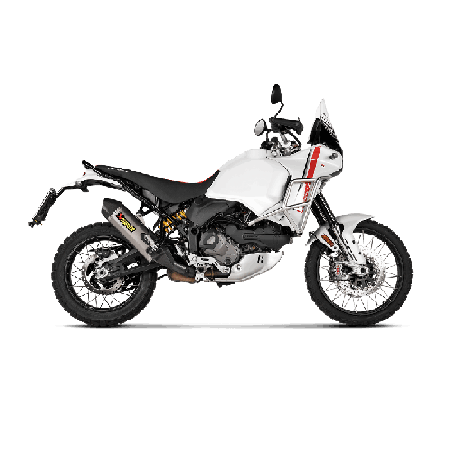 Akrapovic Slip-On Omologato Carbonio Titanio per Ducati DESERT X 2022-2024