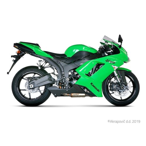 Akrapovic Silenziatore Omologato Carbonio Titanio per Kawasaki ZX-6 R / 636 2007-2008